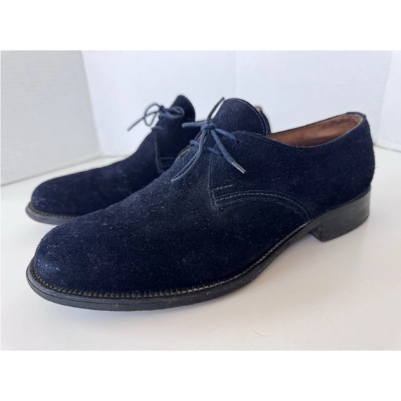 Lotus Of England Blue Suede Lace Up Oxford Shoes Mens Size 7.5 main image 6